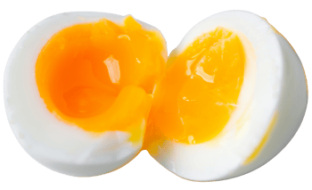 Boiled egg cut in half. Boiled egg cut in half.