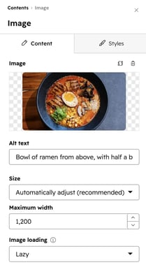 Screenshot from HubSpot showing field labelled, "Image loading."